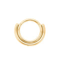 Titanium Septum & Nose Ring Hoop with CZ Segment Body Jewelry