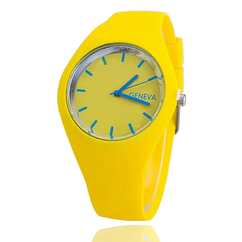 Women Quartz Watch Casual Sports Silicone Wristwatch Multiple Colors