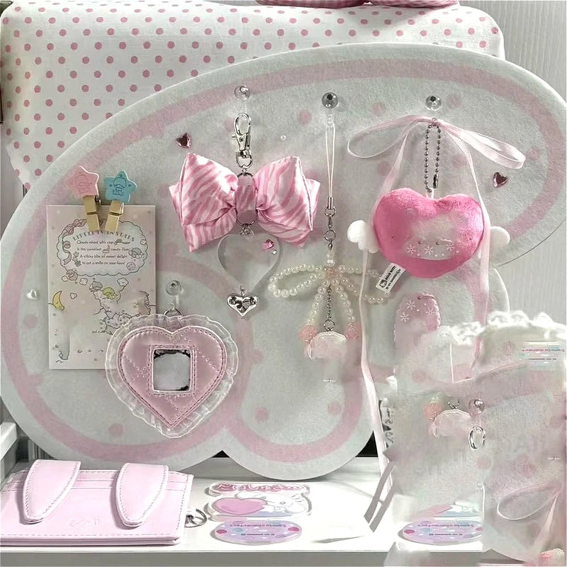 Angel Wing Felt Board Wall Decor - Cute Storage & Photo Display for Bedroom & Living Room
