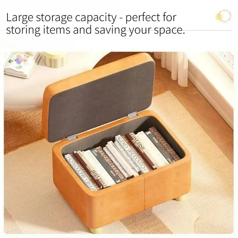 Multifunctional Storage Low Stool for Home Living Room Entryway - Small Bench