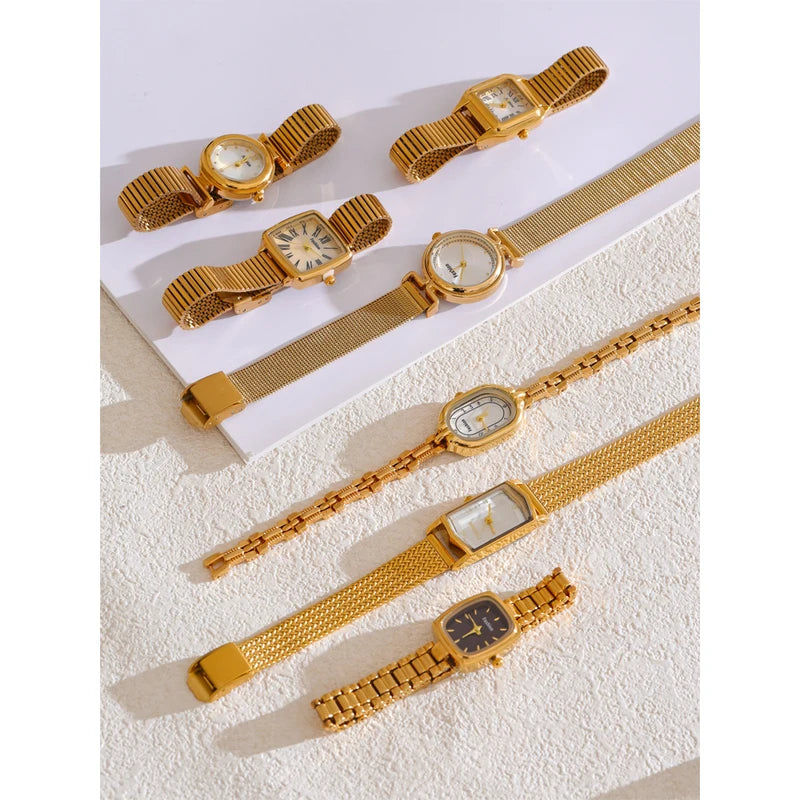 Stainless Steel Ladies Watch with Japan Movement Waterproof 18K Gold PVD Plated Jewelry