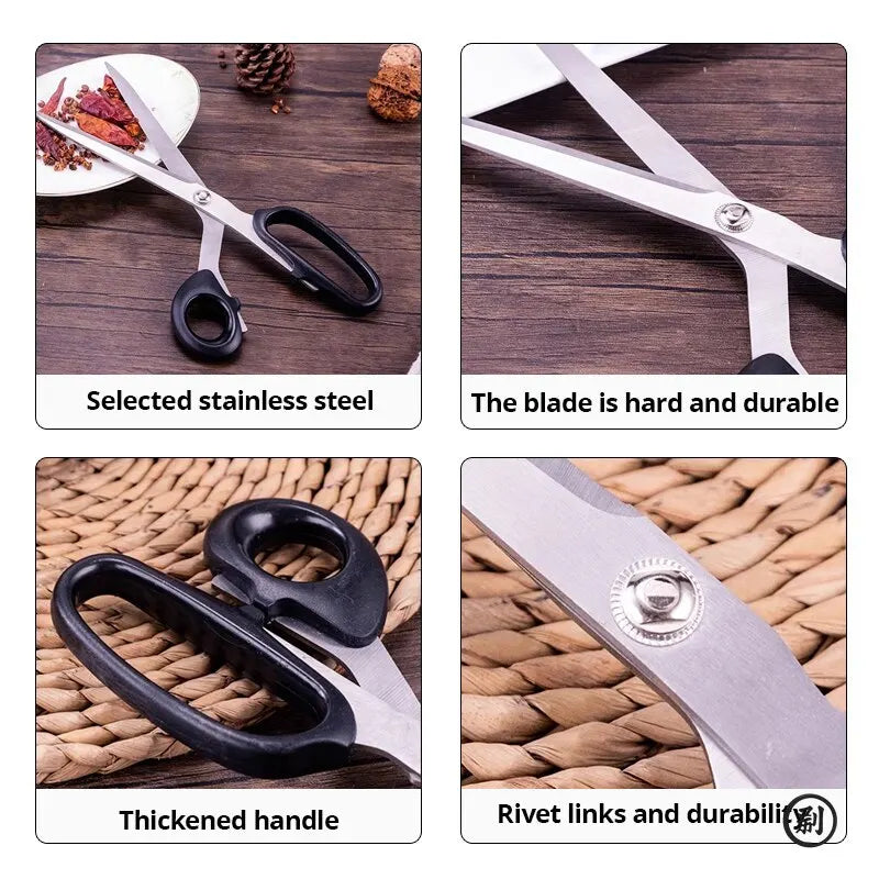 Stainless Steel Kitchen Scissors with Ergonomic Handles for Meat & Vegetables