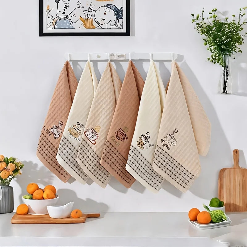 4-Pack Reusable Absorbent Dish Cloths - Kitchen & Bathroom Cleaning Towels
