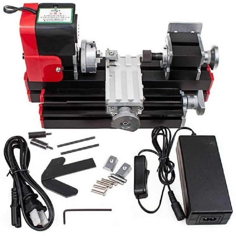 Mini Power Metal Lathe Machine 24W 20000RPM for Wood Plastic Soft Metals
