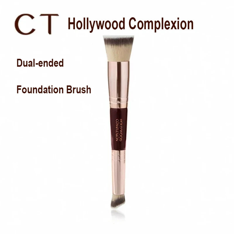 Dual-Ended Foundation Brush for Liquid and Powder Makeup - Flawless Application