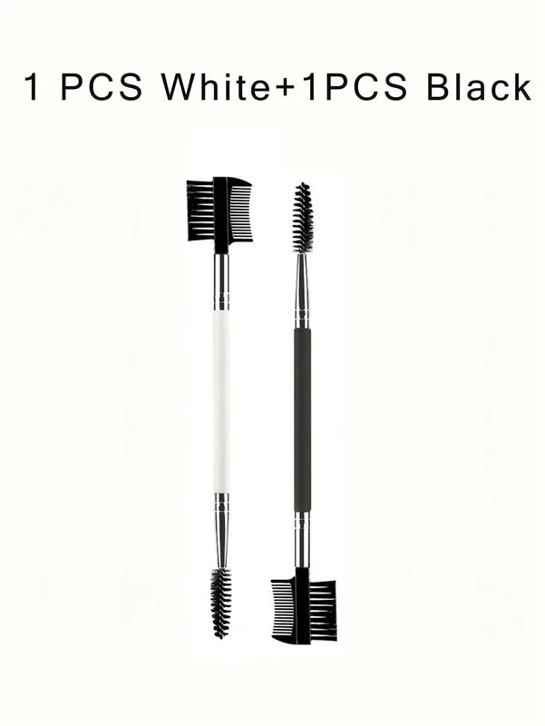 3-in-1 Eyebrow and Eyelash Shaper Makeup Brush Set with 3 Spoolie Heads