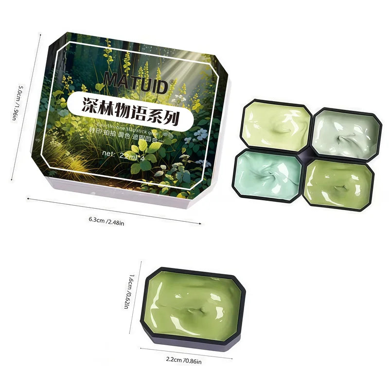 Spring & Summer Nail Art Gel Kit - Four Grid Poly Gel for Gradient & Painting, LED Curing, DIY Nail Art
