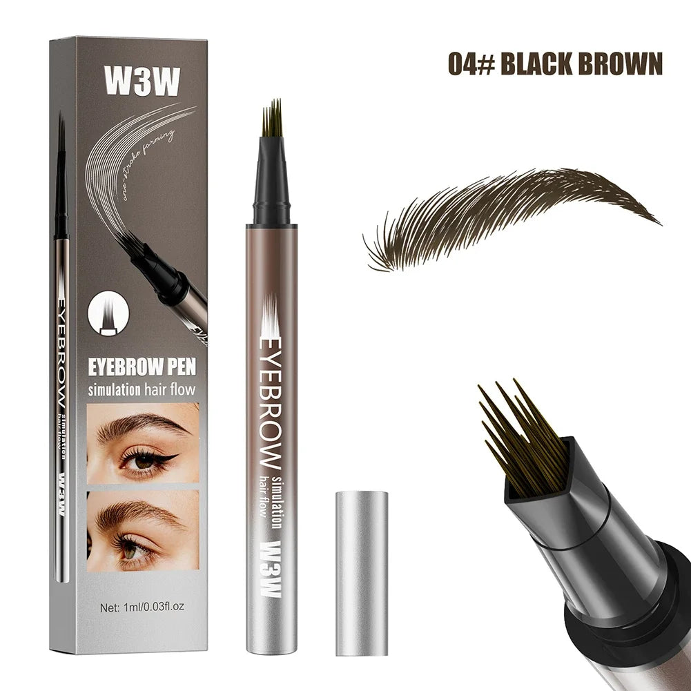 Waterproof Eyebrow Liquid Pencil - Non Smudging, Quick Drying, Multiple Colors