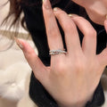 Sterling Silver Layered Cross Ring for Women Zircon Jewelry Gift