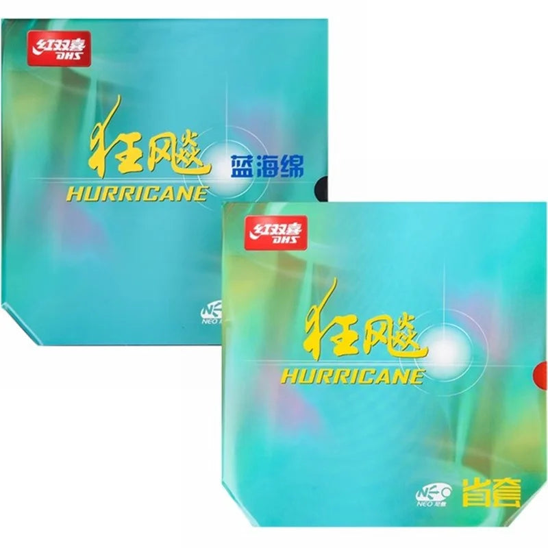 Table Tennis Rubber - Hurricane 3 Neo Provincial Orange & Blue Sponge High-Speed Spin