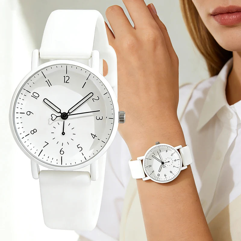 Women’s Casual Silicone Quartz Watch - Fashionable Unisex Timepiece