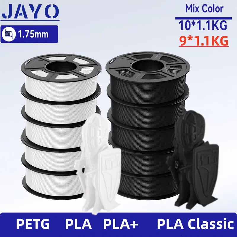 3D Printer Filament Set - PETG, PLA, Plus 1.75mm No Bubble Non-Toxic