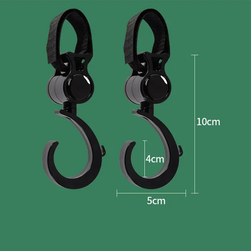 2PCS Baby Stroller Hooks - Universal Multi-Purpose Shopping Prop Hangers