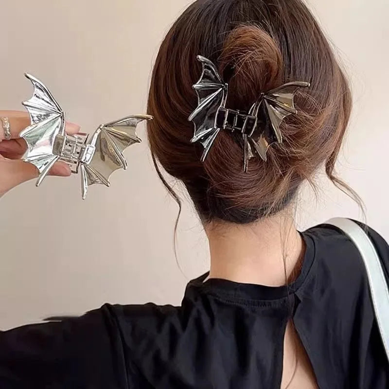 Black Spider Hair Claw Clips Gothic Metal Hair Accessories Strong Hold Punk Style