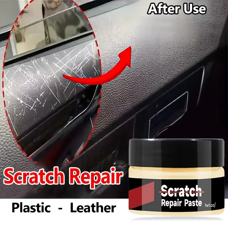 Car Plastic Refurbishment & Leather Repair Wax - Scratch & Anti-Aging Polish