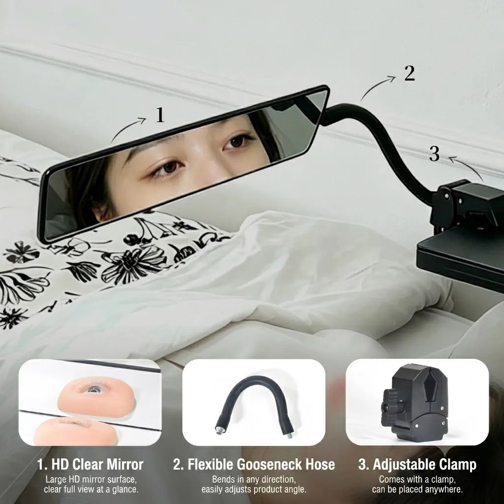 Adjustable Eyelash Extension Inspection Mirror for Lash Root Lift Prevention