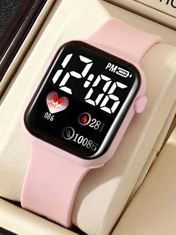 Love Pattern Digital Watch and Butterfly Accessories Set - Casual Gift