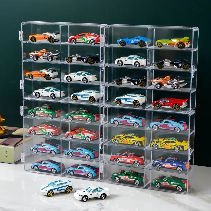 Car Model Display Cabinet - Transparent Collection Rack for 1:64 Scale Vehicles