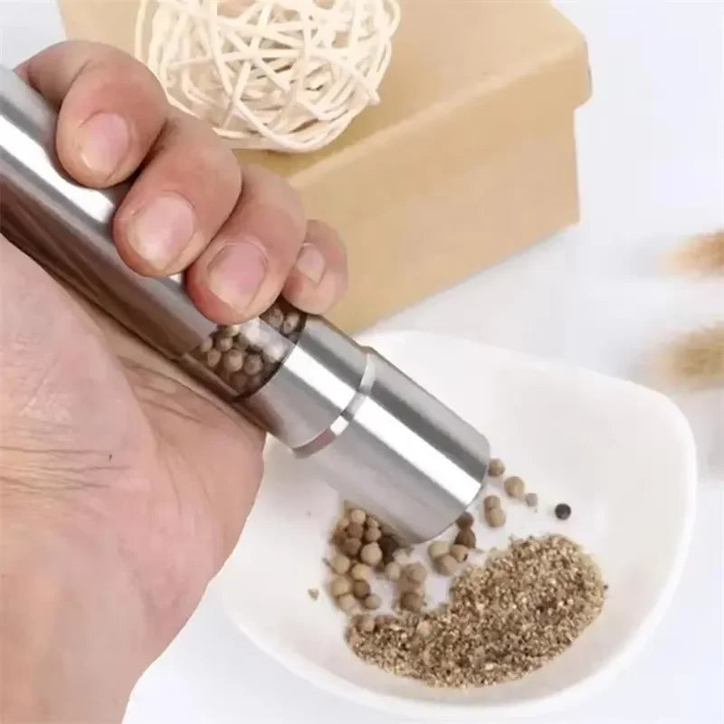 Stainless Steel Manual Pepper Grinder, Eco-Friendly Salt & Spice Mill, Compact Portable Kitchen Tool