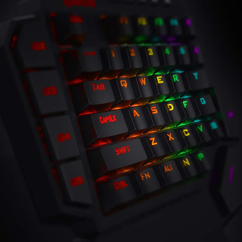 Redragon K585 DITI One-Handed RGB Mechanical Gaming Keyboard with Wrist Rest & Hot-Swappable Keys
