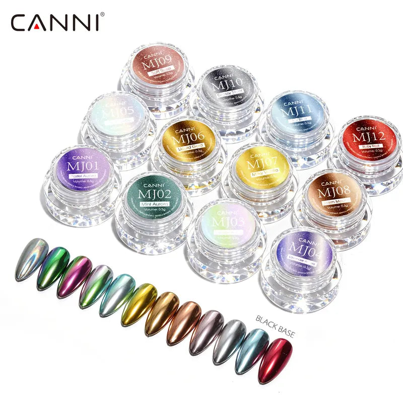 Mirror Chrome Powder Top Coat for Nail Art - 9ML Professional Gel Polish Finish