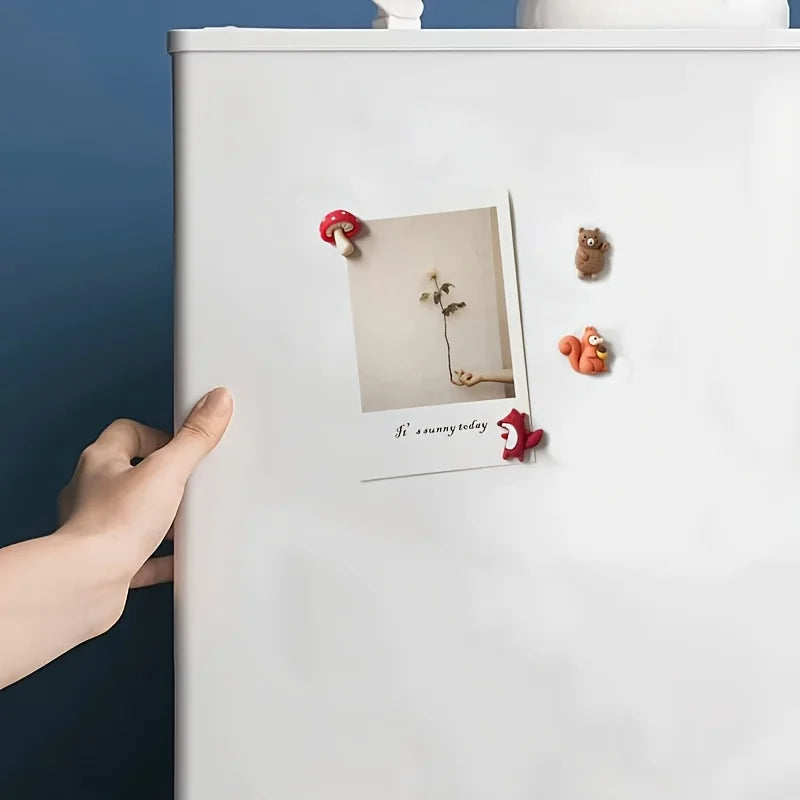 8Pc Fox Hedgehog Animal Refrigerator Magnets Resin Cute Magnet Gift