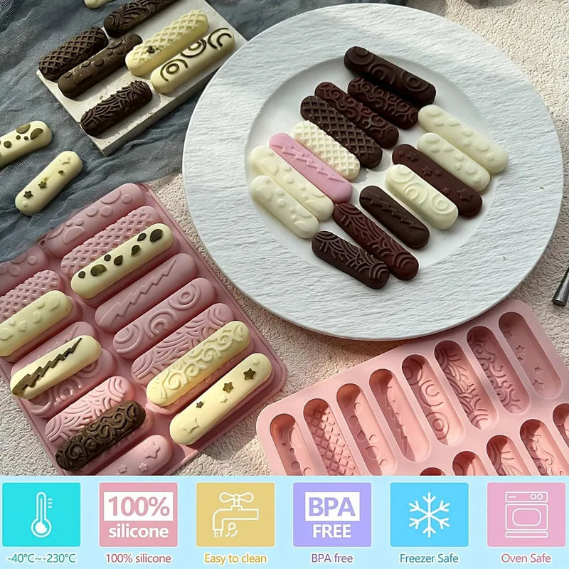 Silicone Chocolate Molds with 16 Cavities for Candy Baking & Resin Crafts
