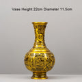 Chinese Style Copper Vase Ornament Home Decor Brass Fortune Pattern