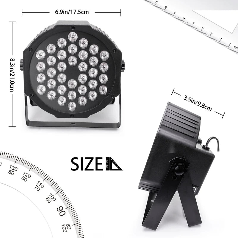 Rechargeable Battery Powered RGB LED Stage Lights with DMX512 for DJ Disco Party