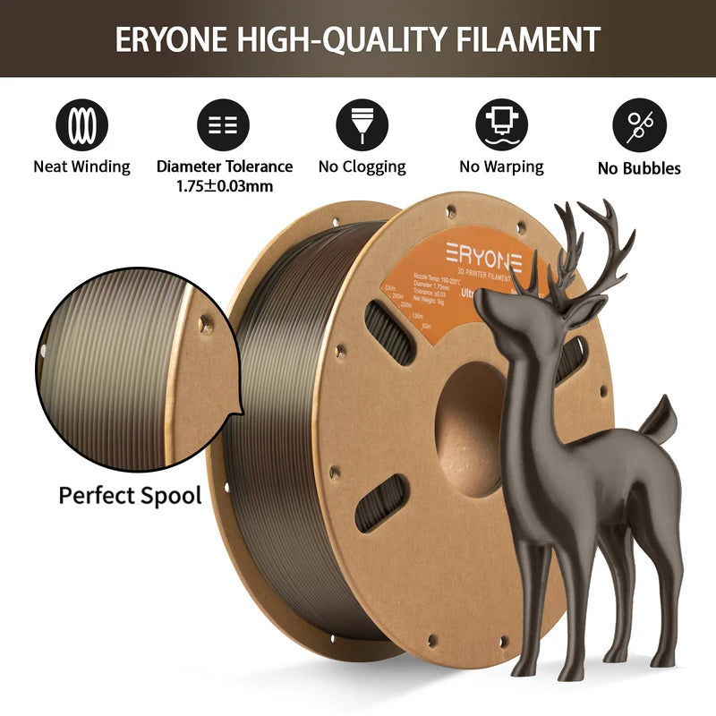 Ultra SILK PLA Filament 3D Printing 1.75mm 1Kg High-Quality for 3D Printer