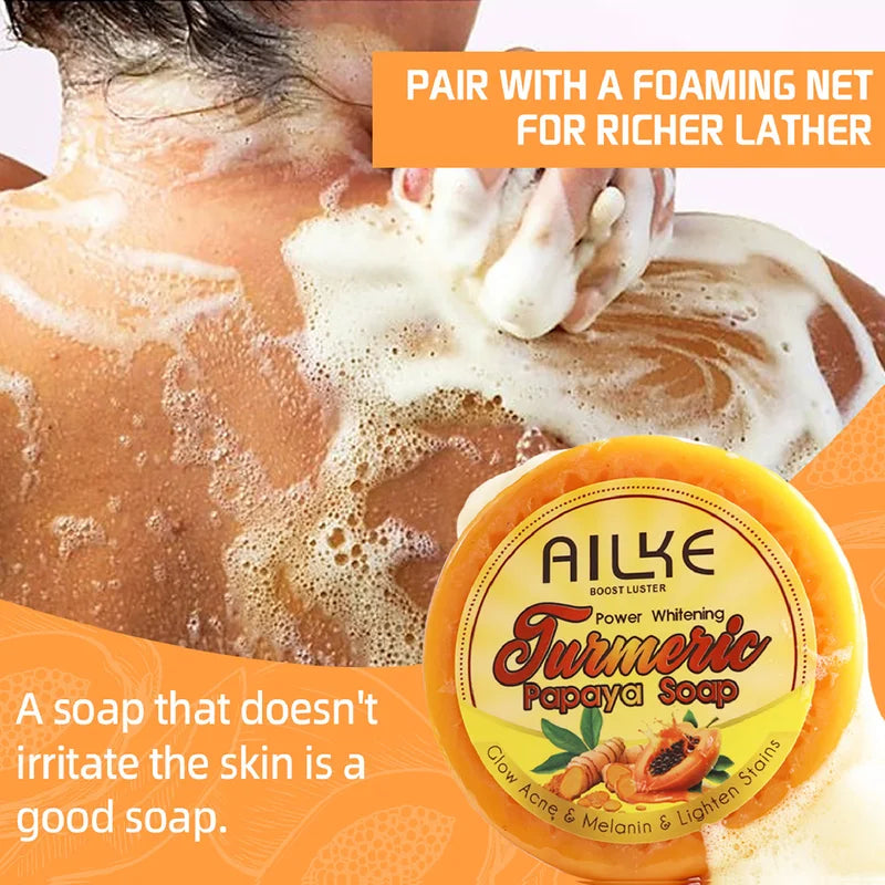 Lightening Soap Bar for Women with Turmeric Papaya Carrot 200g - Brightening & Dark Spot Removal