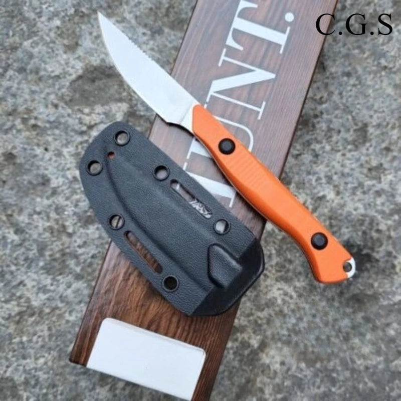 Fixed Blade Survival Knife with Nylon Sheath - Outdoor Camping & Fishing Tool