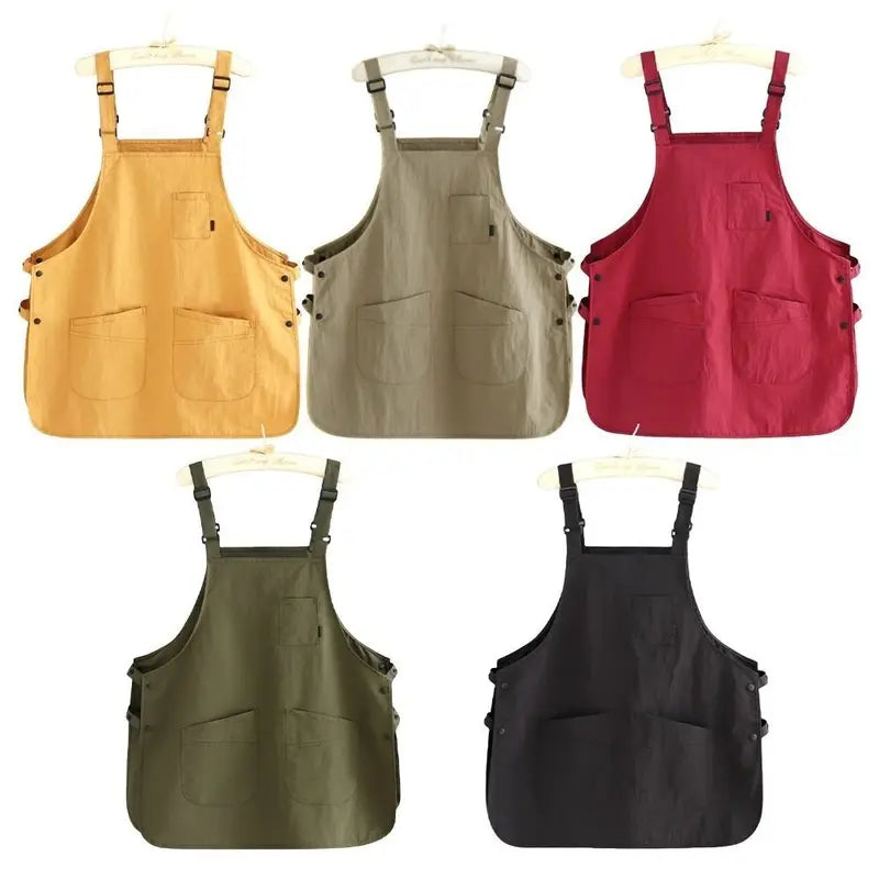 Japanese Style Waterproof Stain-Resistant Catering Workwear Apron for Cafe & Household