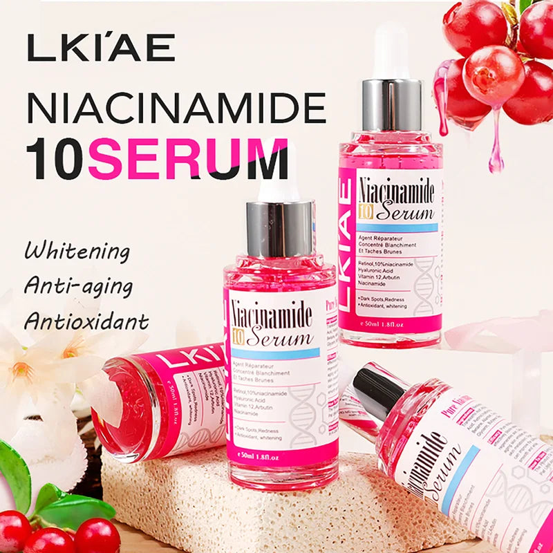 Nicotinamide Whitening Serum with Hyaluronic Acid for Face & Body - Anti-Aging, Brightening, Hydrating, Freckles & Spot Reduction