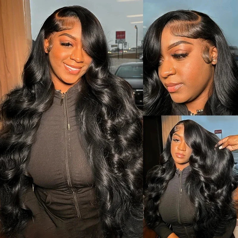 Peruvian Body Wave Human Hair Wigs 13x6 HD Lace Front Glueless Closure - 40-42 Inches