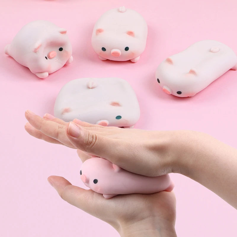 Cute Pink Pig Stress-Relief Squeeze Toy for Kids and Adults - Kawaii Pet Fidget
