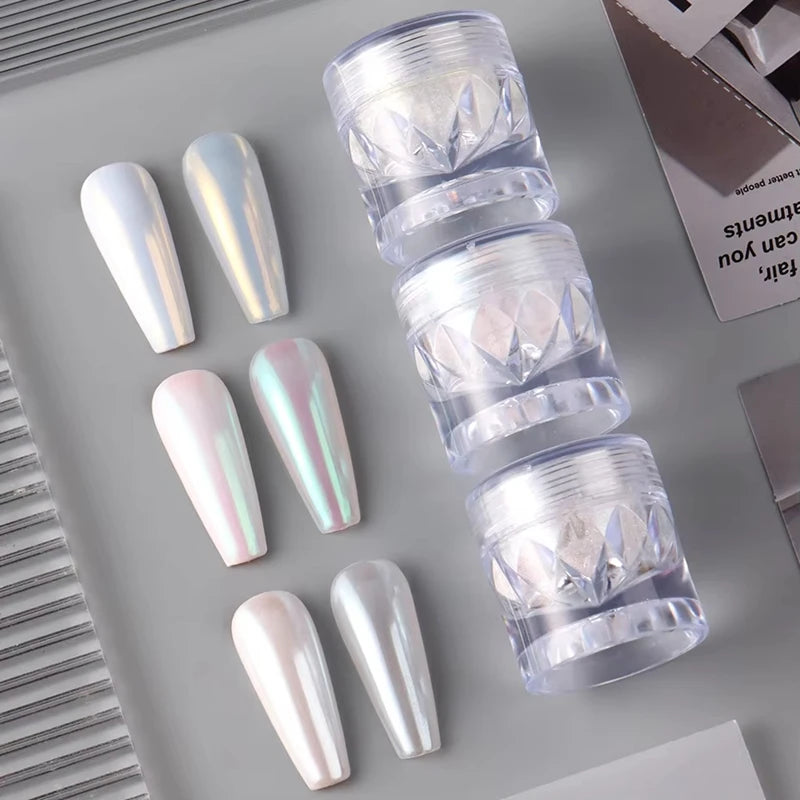 Pearl Nail Powder - Aurora Mirror Effect Glitter Dust for Nail Art Decoration