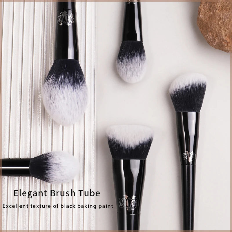 Makeup Brush Set with Foundation Blush Eyeshadow Concealer Sculpting Tools - KVD Style