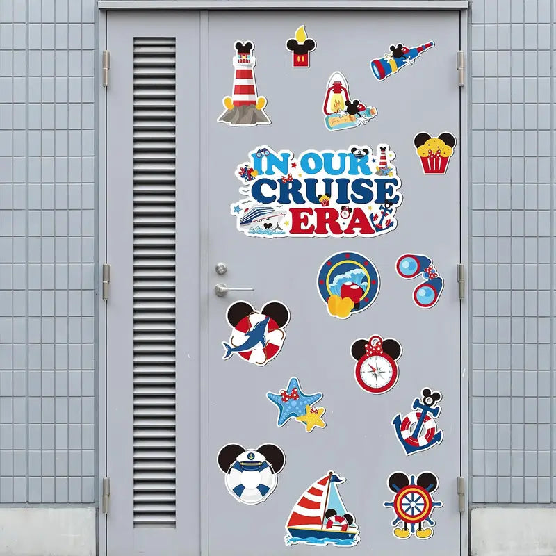 Nautical Cruise Ship Door Magnets 17-Piece Summer Party Decorations