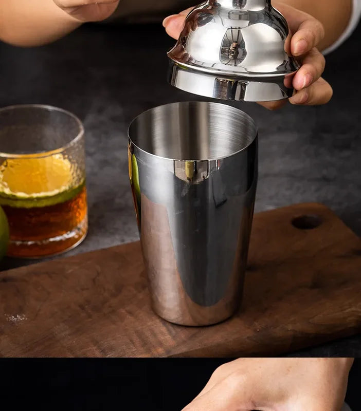 6/9pcs Stainless Steel Cocktail Shaker Bartending Barware Set with Storage Bag