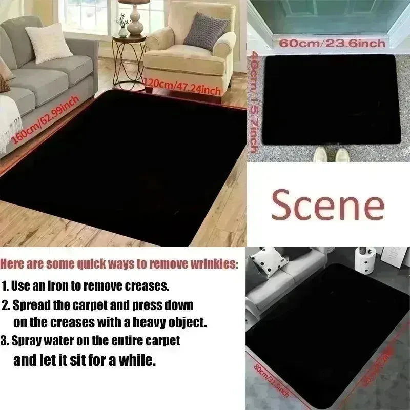 Christmas Snowflake Area Rug - Holiday Home Decor for Living Room & Bedroom