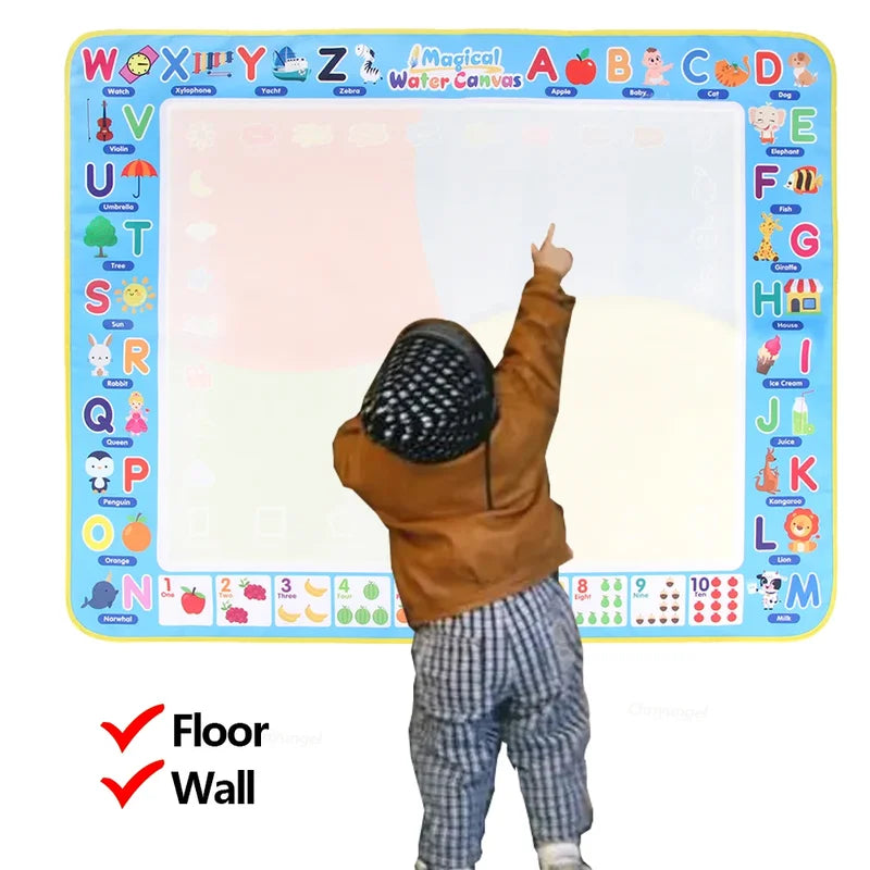 Reusable Water Drawing Mat for Kids 80x100cm Educational Art & Doodle Toy