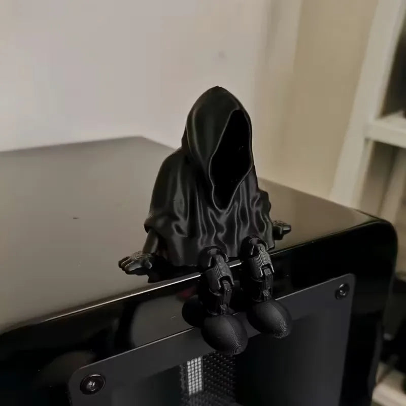 Faceless Ghost Halloween Statue Ornament - 3D Printed Gothic Death Decor