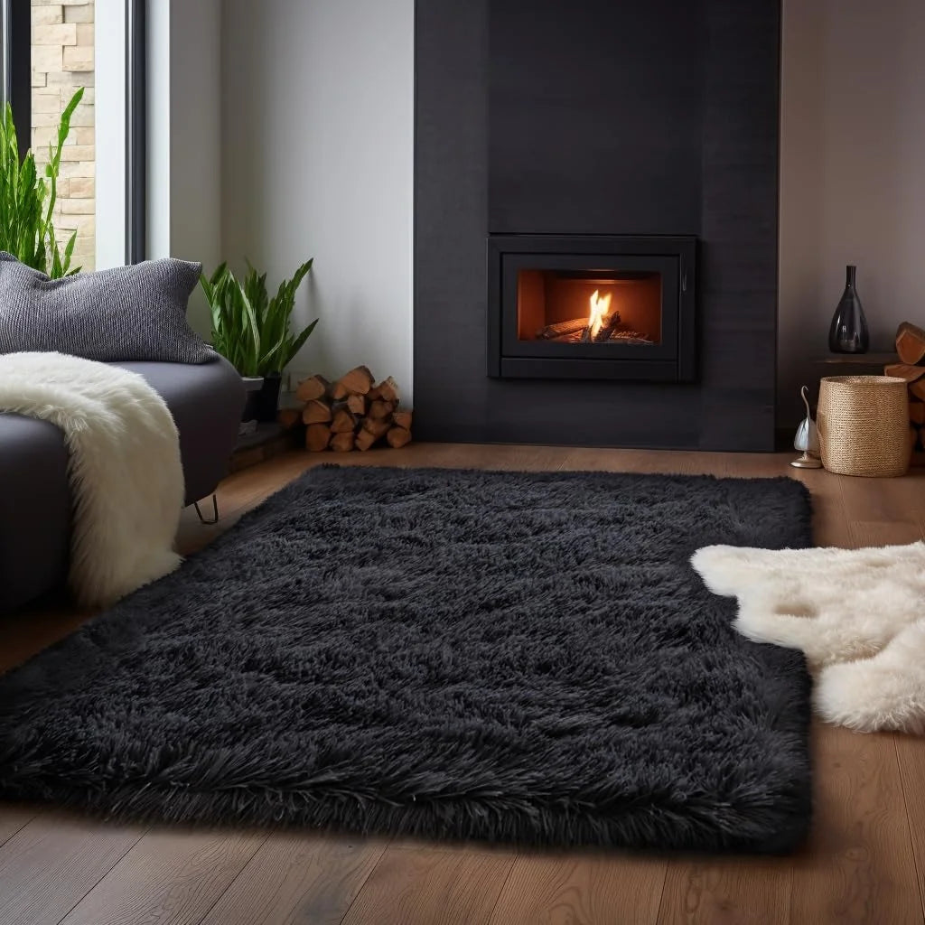 Minimalist Living Room Carpet Fluffy Non-Slip Rug for Home & Bathroom