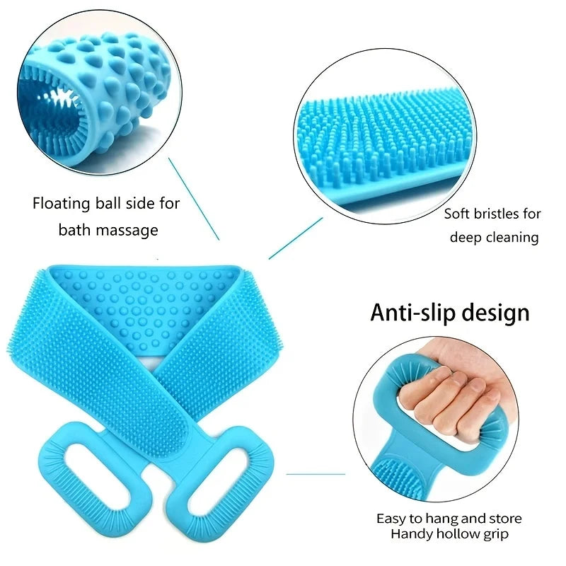 Body Scrubber Rubbing Back Peeling Massage Shower Brush Skin Cleansing Sponge