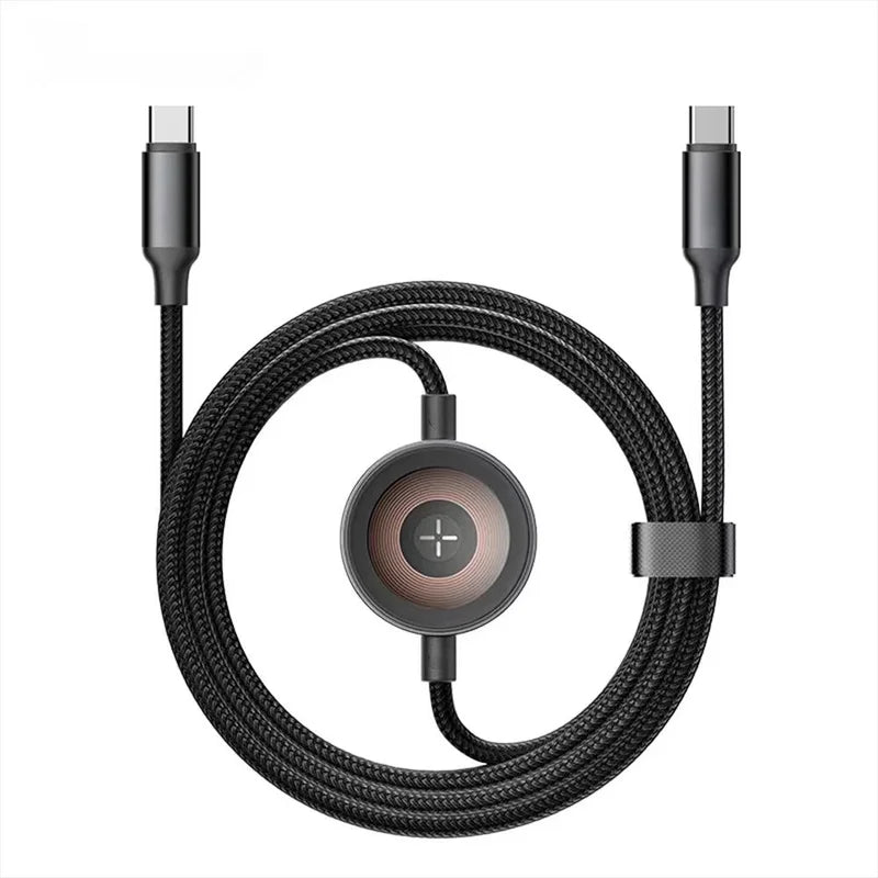 Dual-Port Fast Charger Cable for Galaxy Watch Ultra/8 and Samsung Phones 60W