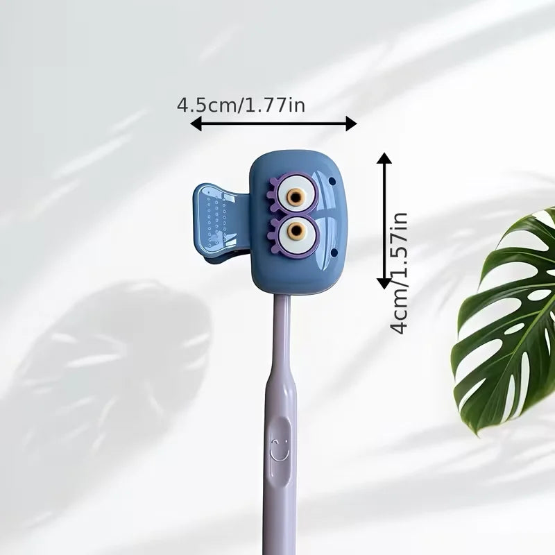 Cute Eye-Shaped Toothbrush Holders Set - Travel Dust-Proof Covers, 3 Pieces