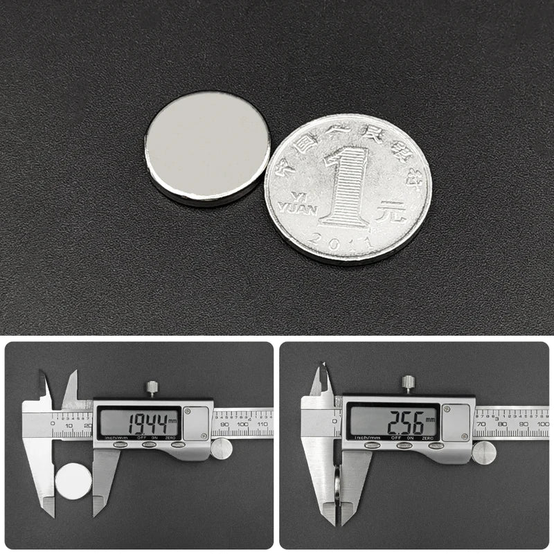 Magnetic Disc Set 20x3mm - Small Round Permanent Magnets for DIY, Craft & Science