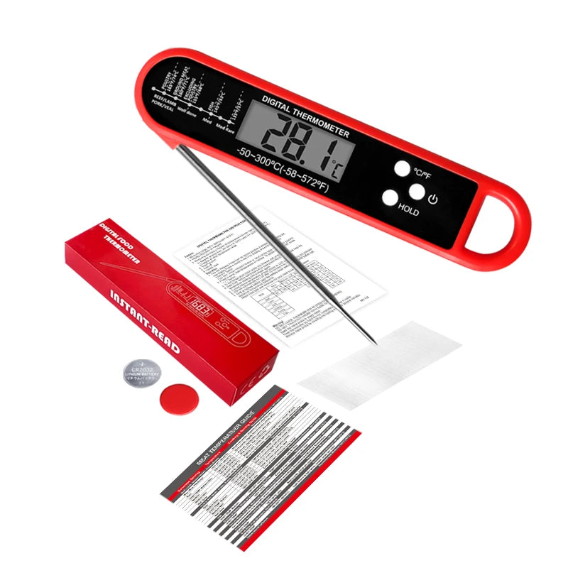 Digital Meat Thermometer for Cooking & BBQ - Instant Read, Waterproof, LCD Display