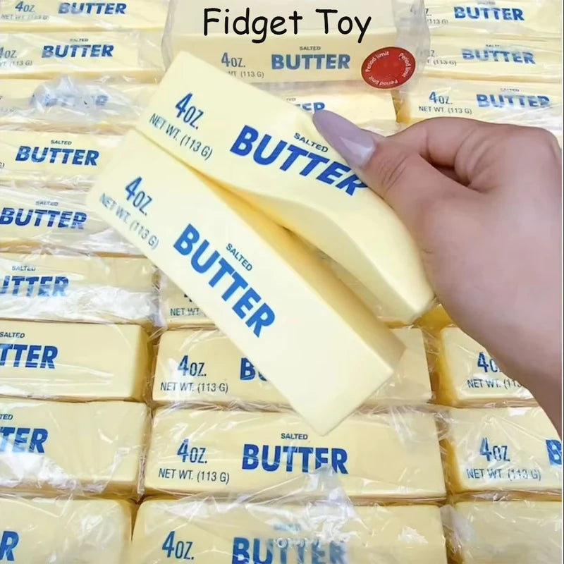 Slow Rising Butter Bar Squishy Toy - Stress Relief Fidget Toy for Kids & Adults
